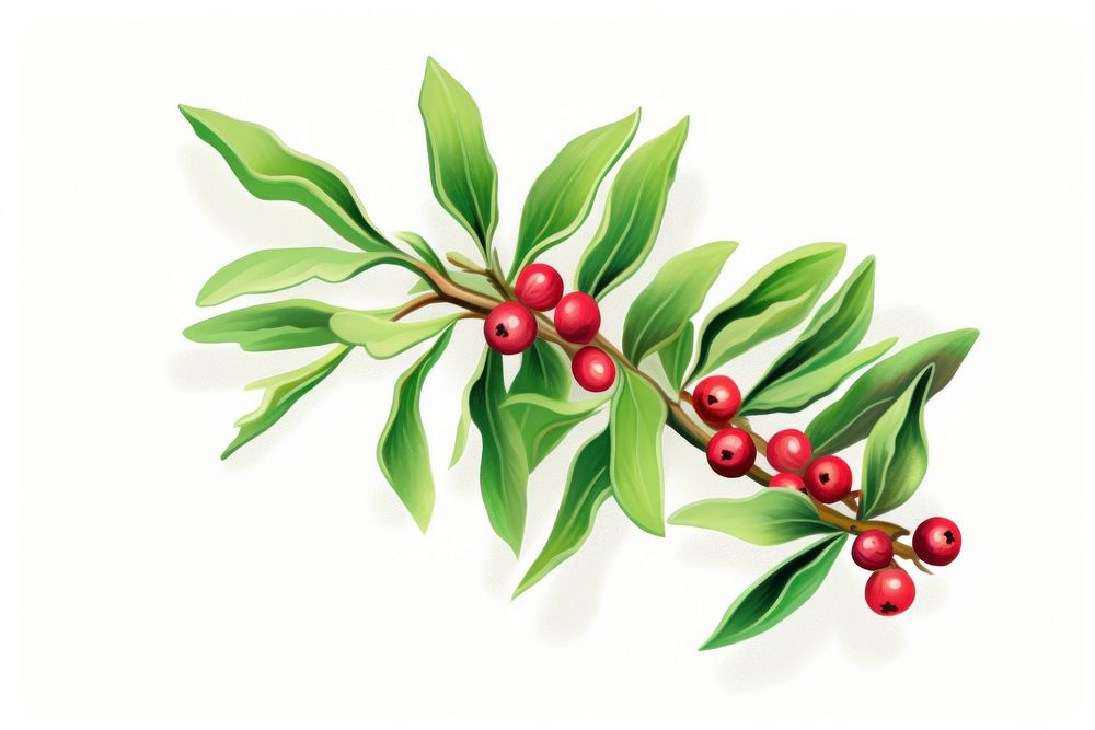 Mistletoe cherry plant leaf. AI generated Image by rawpixel.