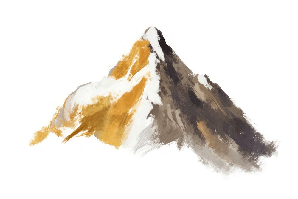 Mountain painting drawing nature. AI generated Image by rawpixel.