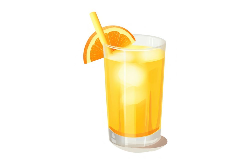 Orange juice drink white background refreshment. AI generated Image by rawpixel.