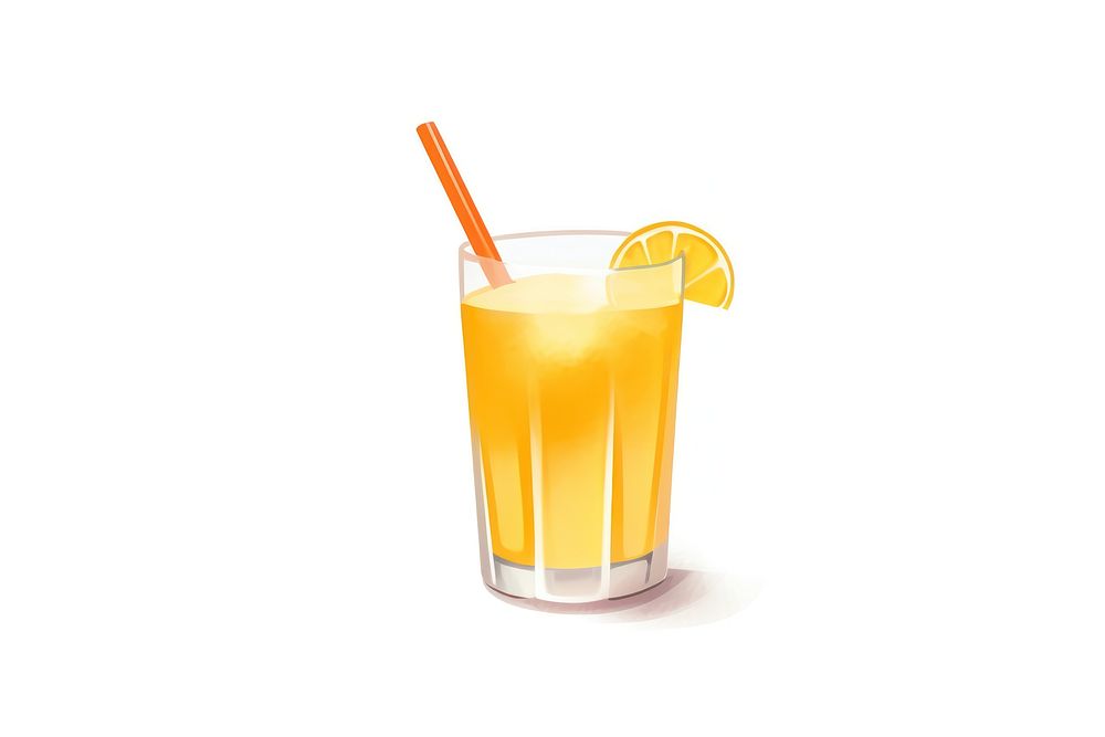 Orange juice drink white background refreshment. AI generated Image by rawpixel.