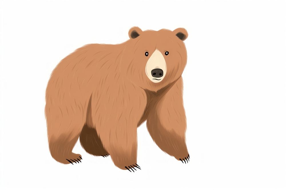 Grizzly bear illustration. AI generated Image by rawpixel.
