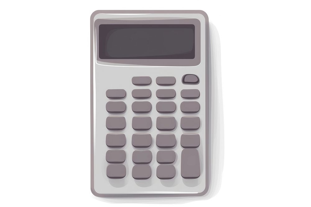Calculator white background mathematics electronics. AI generated Image by rawpixel.
