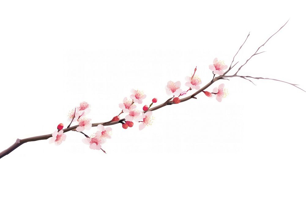 Cherry blossom branch. AI generated Image by rawpixel.