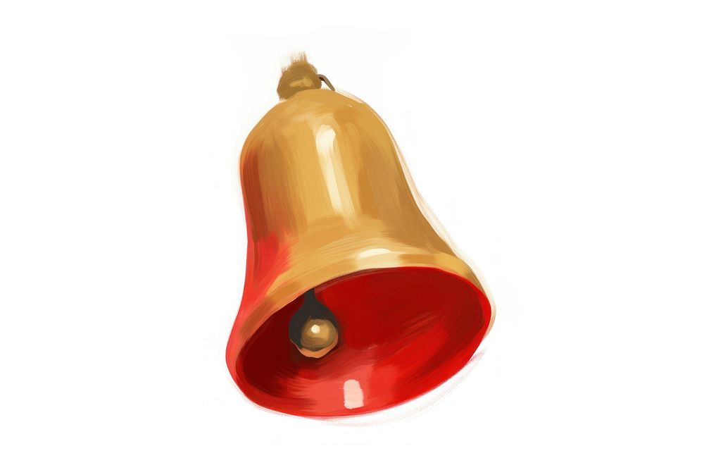 Christmas bell white background lighting hanging. AI generated Image by rawpixel.