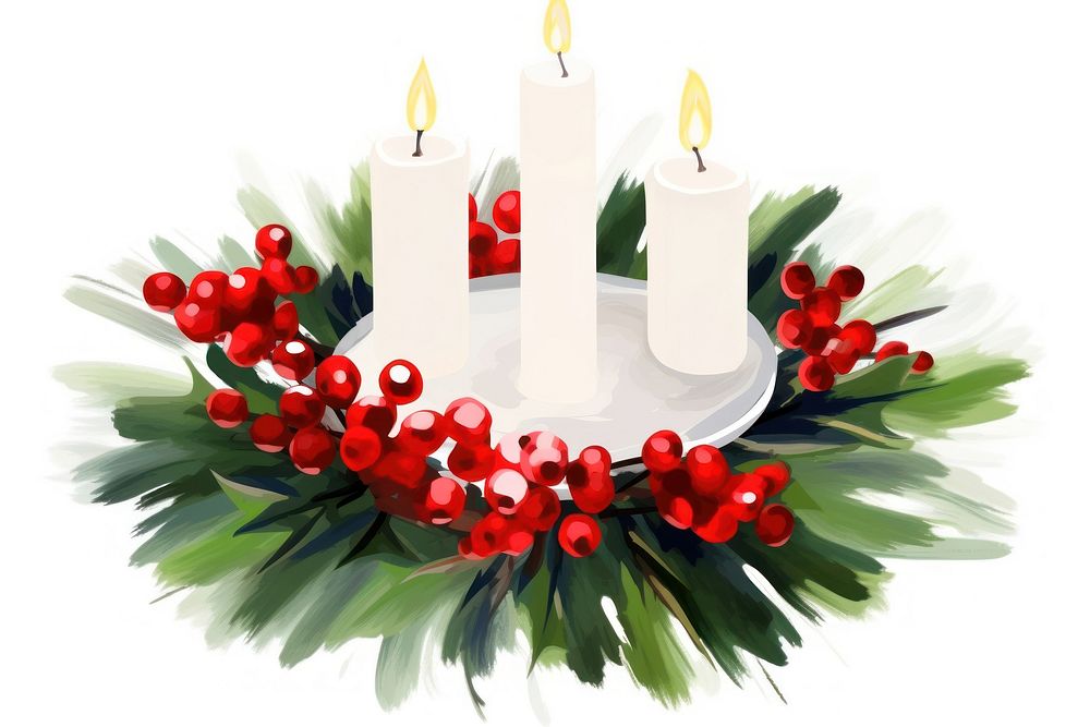 Christmas centerpiece candle illuminated celebration. AI generated Image by rawpixel.