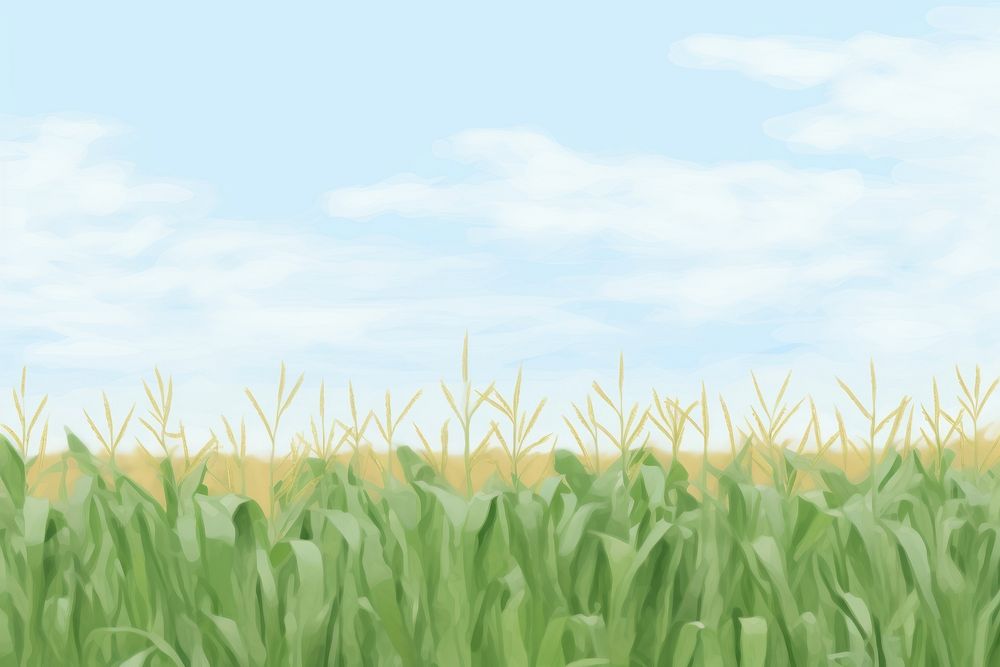 Corn field agriculture s outdoors. AI generated Image by rawpixel.