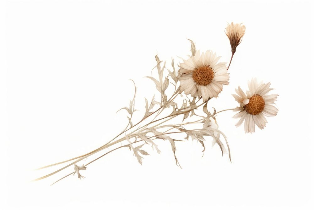 Dried flower plant white white background. AI generated Image by rawpixel.