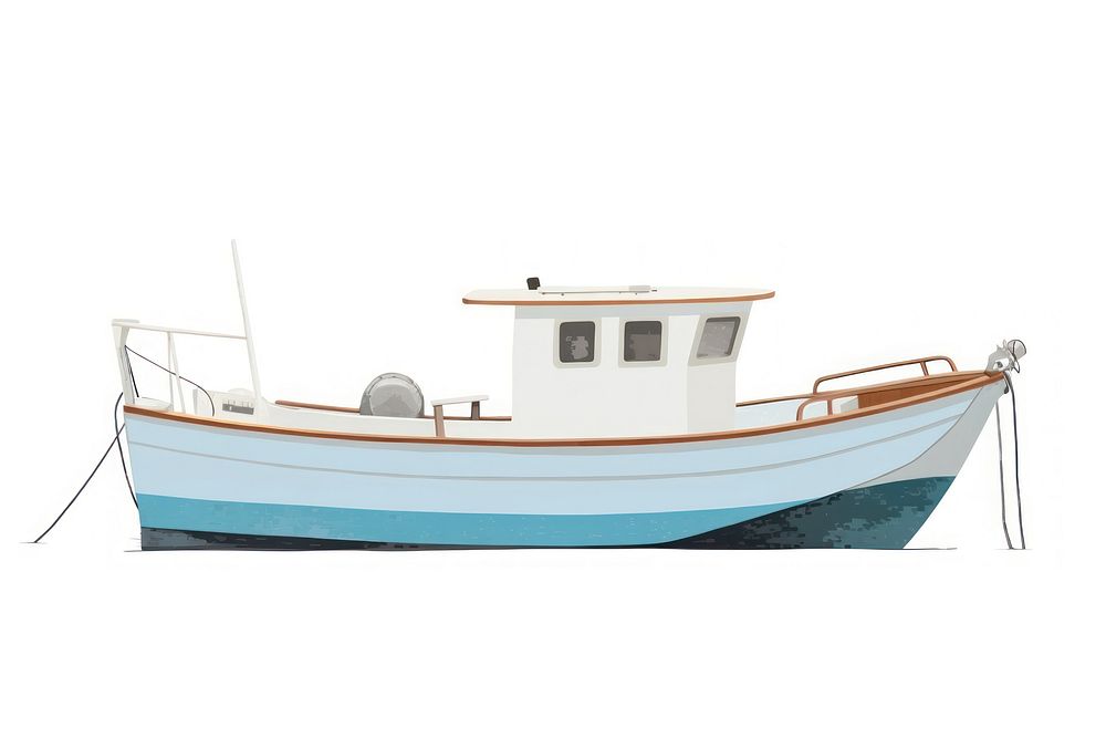 Fishing boat watercraft sailboat vehicle. AI generated Image by rawpixel.
