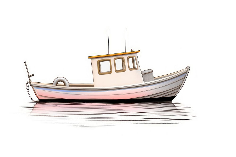 Fishing boat watercraft sailboat vehicle. AI generated Image by rawpixel.