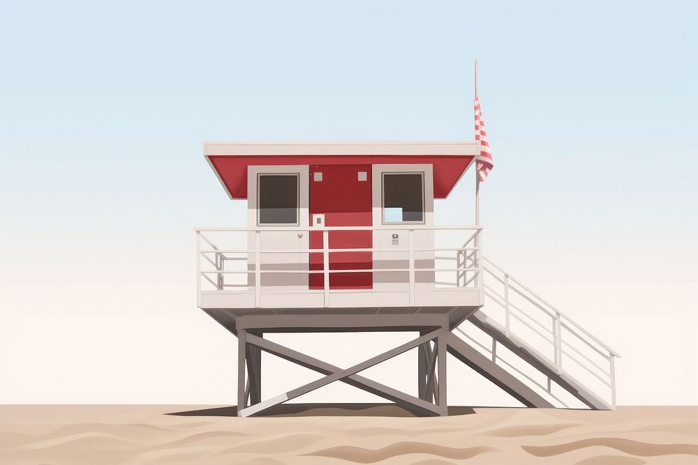 House architecture lifeguard building house outdoors hut. AI generated Image by rawpixel.