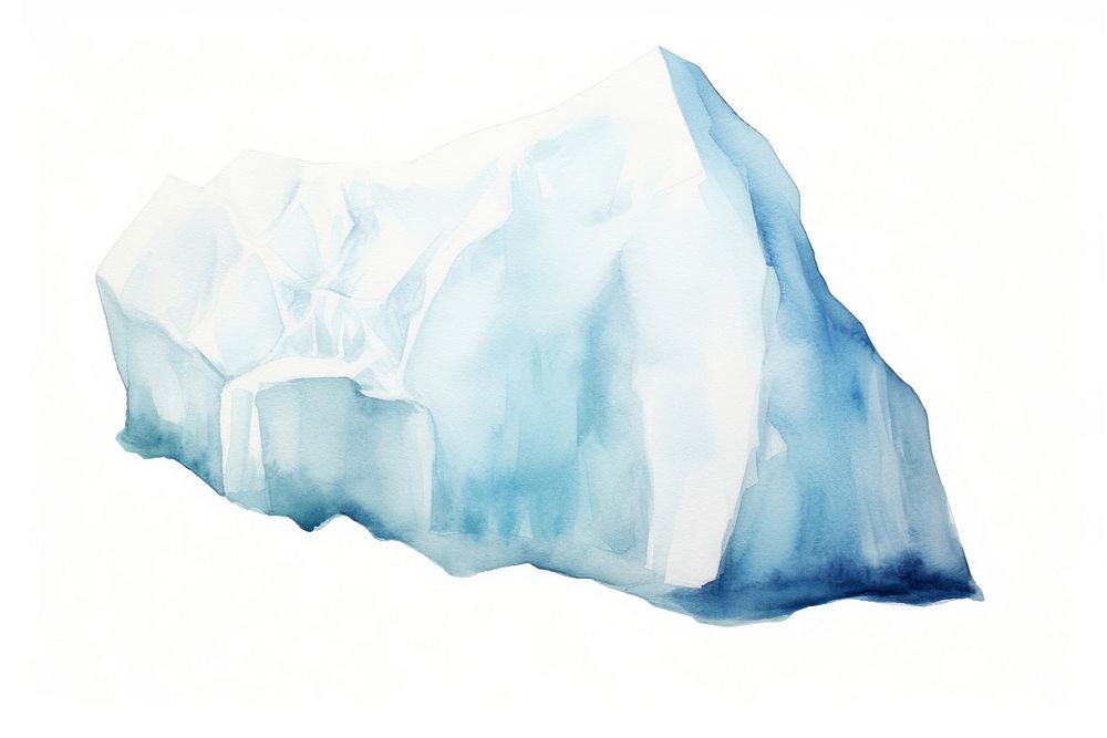 Iceberg drawing nature white background. AI generated Image by rawpixel.