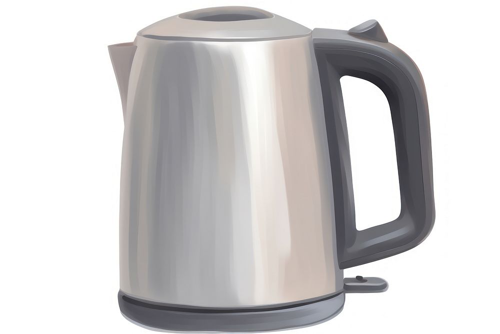 Kettle white background appliance aluminum. AI generated Image by rawpixel.