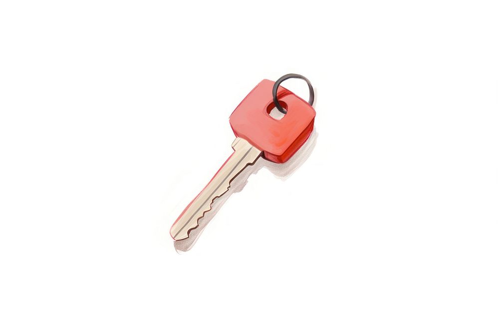 Keychain white background protection attached. AI generated Image by rawpixel.