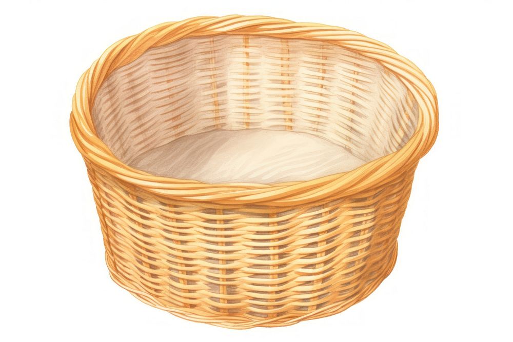Basket white background container furniture. AI generated Image by rawpixel.