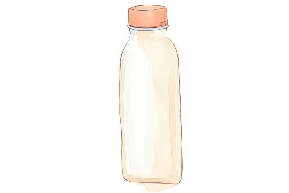 Paper bottle glass drink white background. AI generated Image by rawpixel.