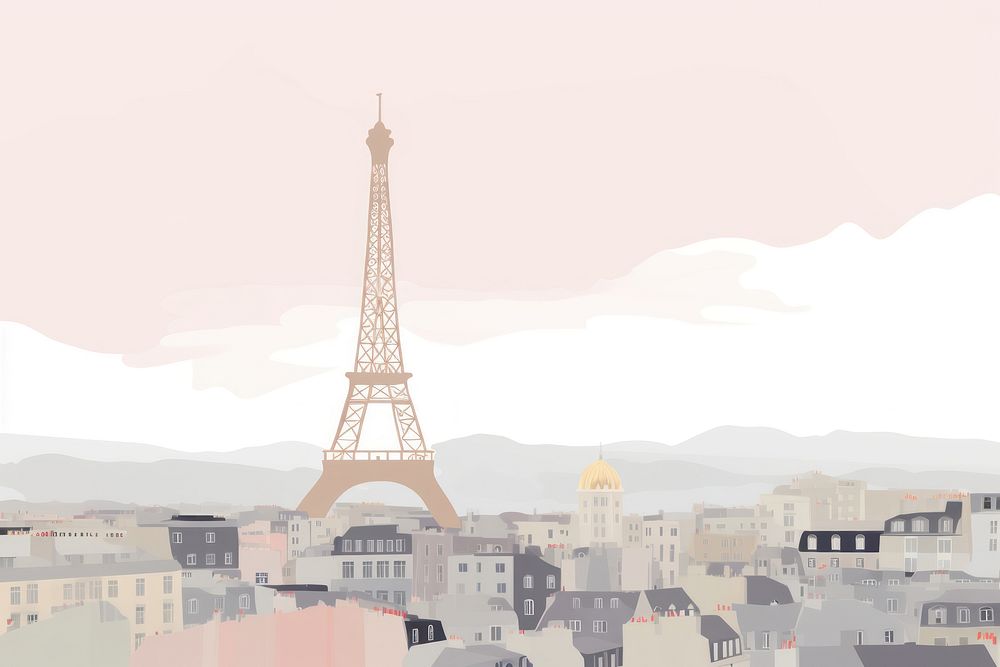 Paris architecture cityscape building. AI generated Image by rawpixel.