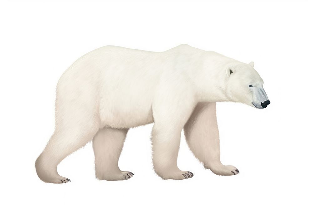 Polar bear wildlife mammal animal. AI generated Image by rawpixel.