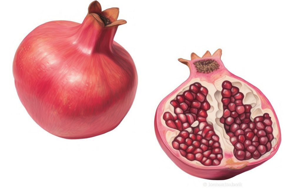 Pomegranate fruit plant food. AI generated Image by rawpixel.