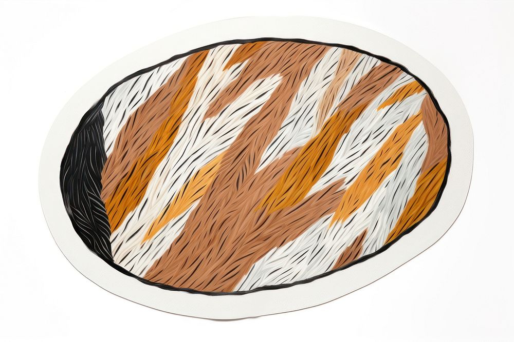 Rug drawing white background dishware. AI generated Image by rawpixel.