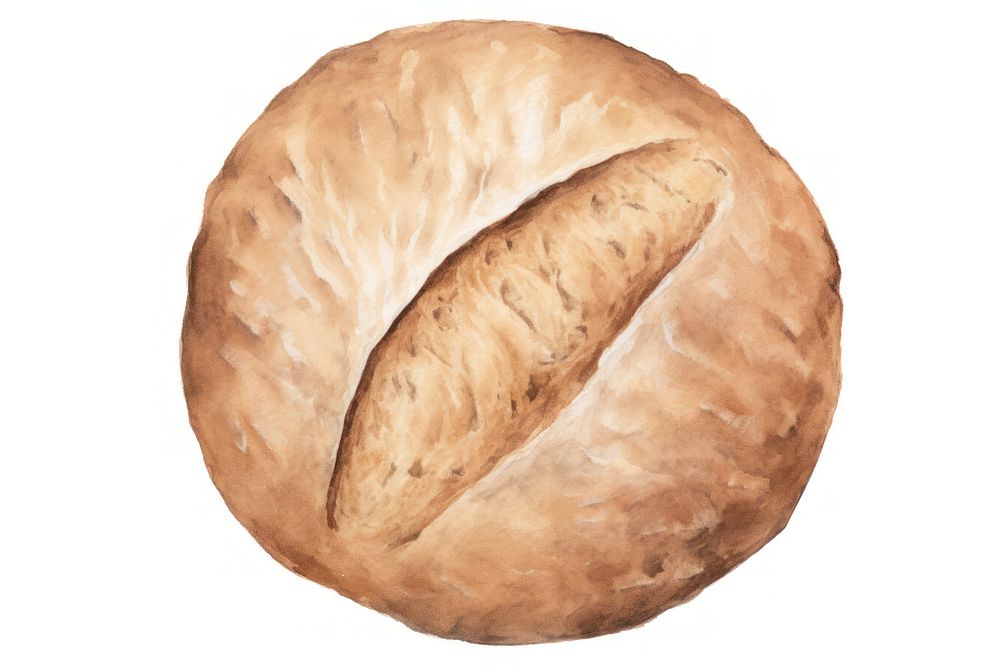 Bread food white background sourdough. AI generated Image by rawpixel.