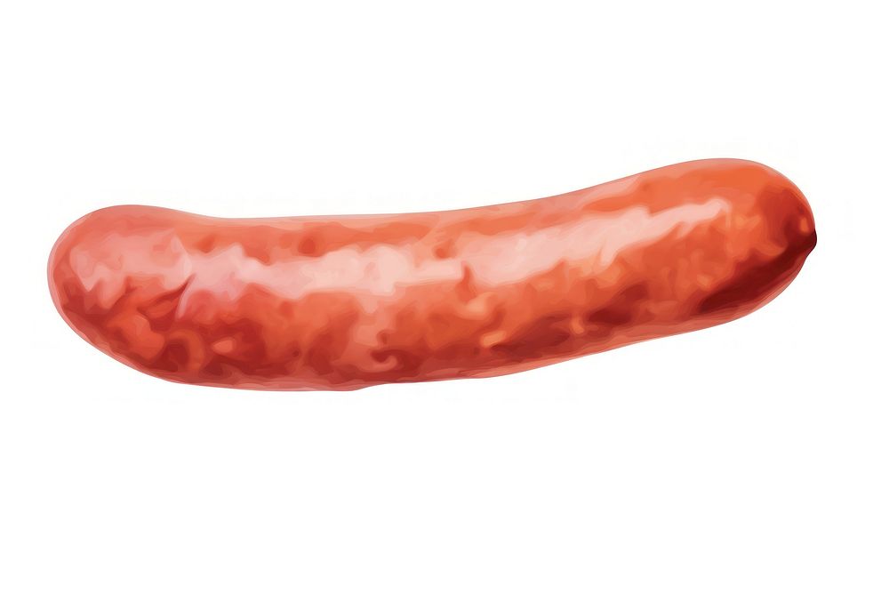Sausage food white background mettwurst. AI generated Image by rawpixel.