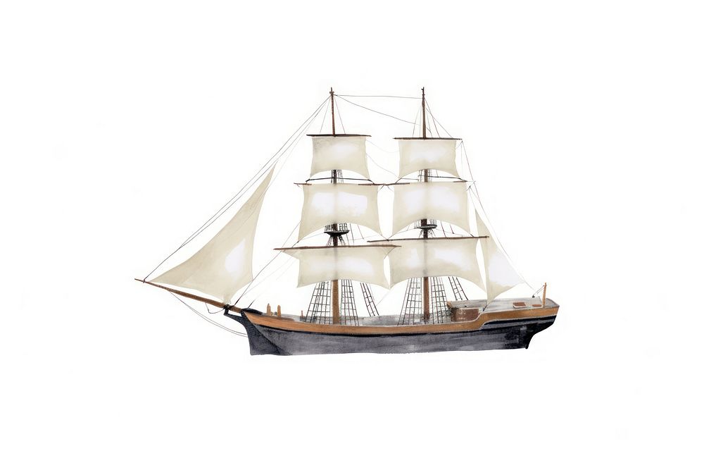 Ship sailboat vehicle drawing. AI generated Image by rawpixel.