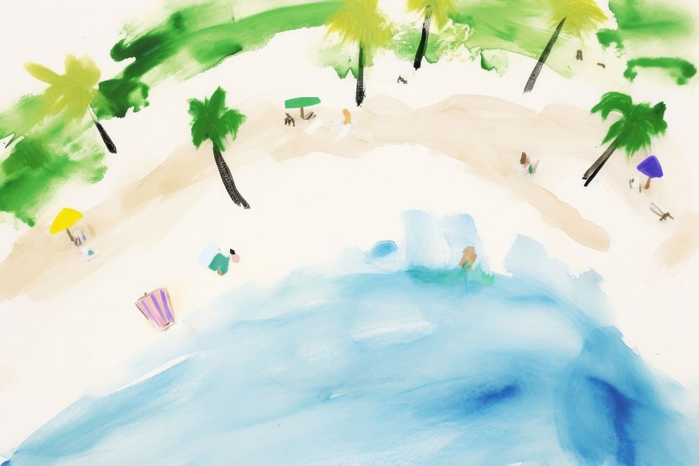Vacation backgrounds painting outdoors. AI generated Image by rawpixel.
