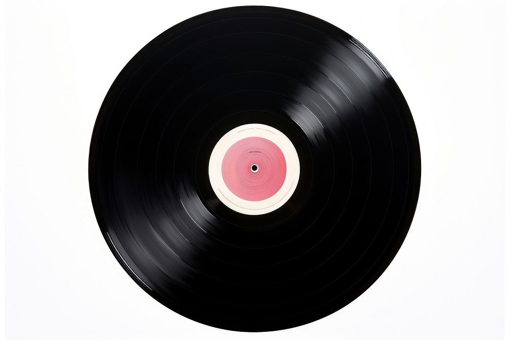Vinyl white background technology gramophone. AI generated Image by rawpixel.