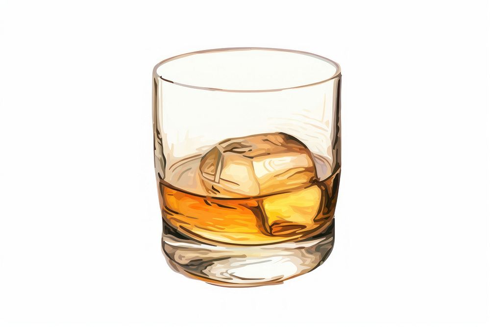 Whisky bottle drink glass. AI generated Image by rawpixel.