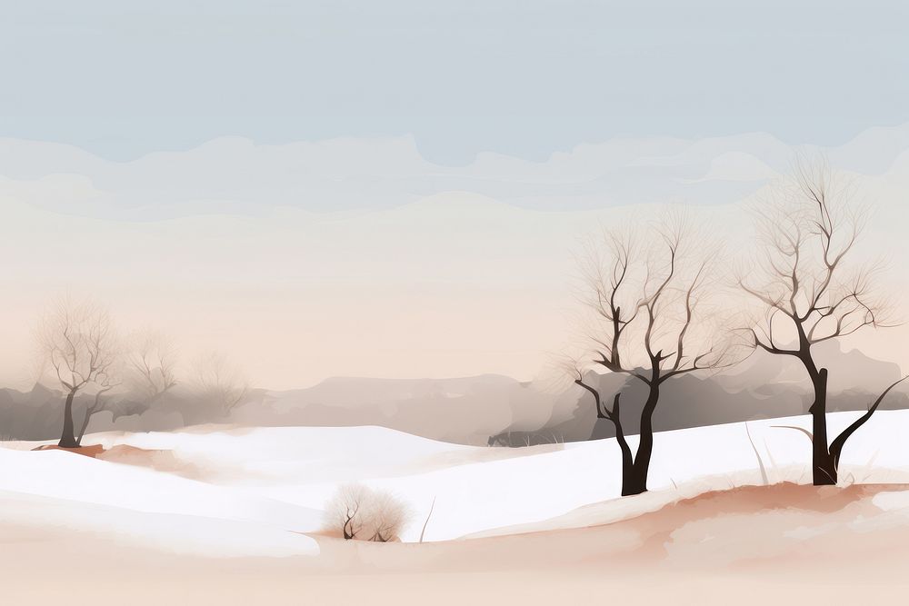Winter landscape nature background. AI generated Image by rawpixel.