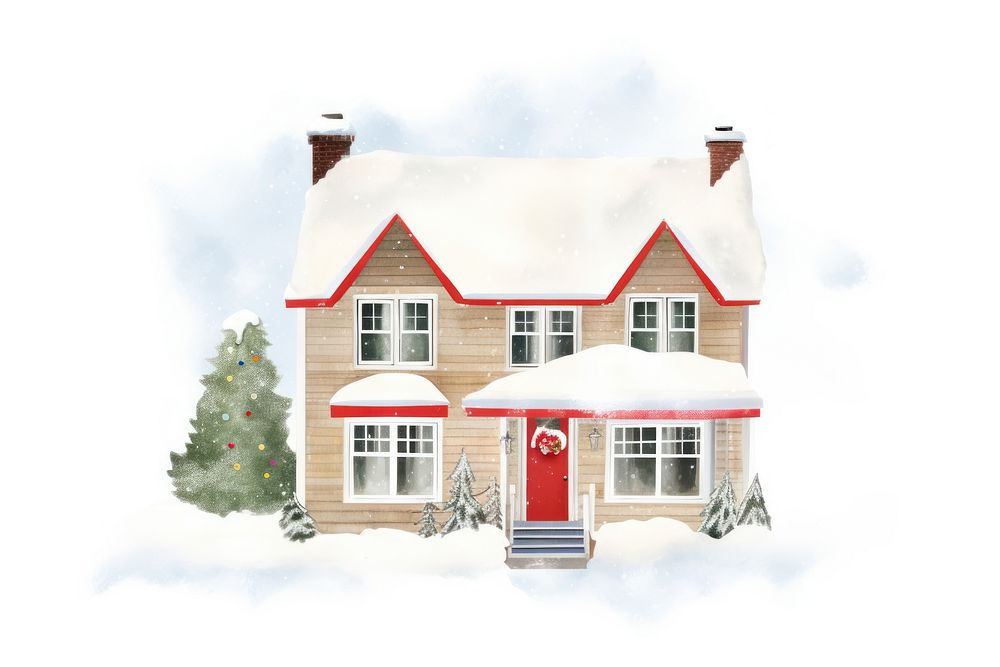 House architecture christmas building. AI generated Image by rawpixel.