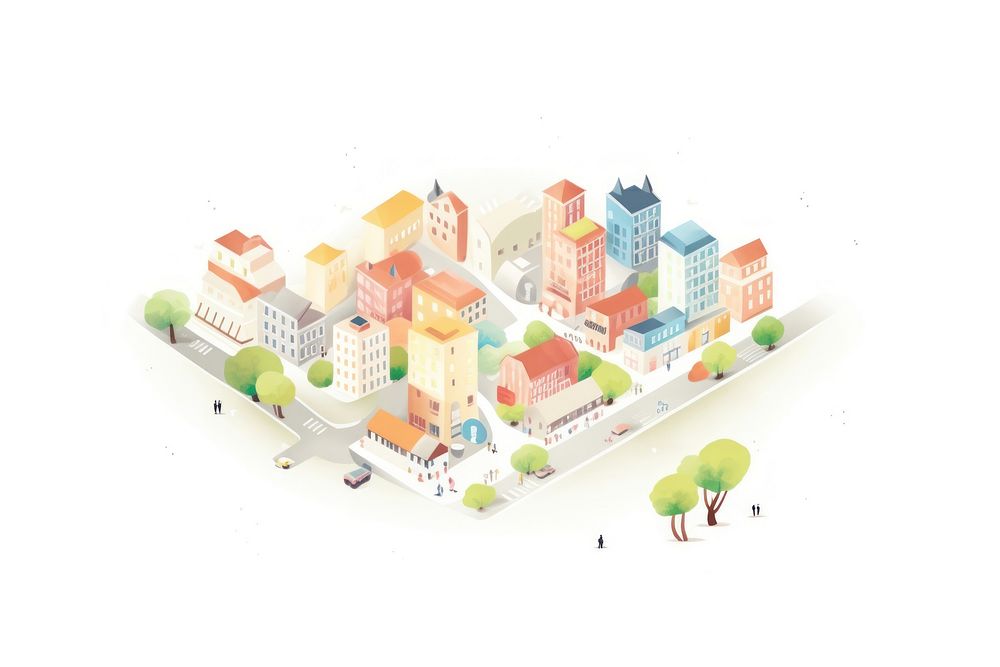 City diagram illustration. AI generated Image by rawpixel.