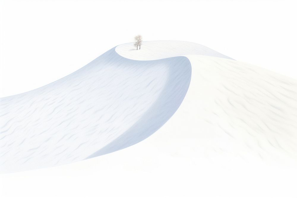 Snow hill drawing sports nature. AI generated Image by rawpixel.