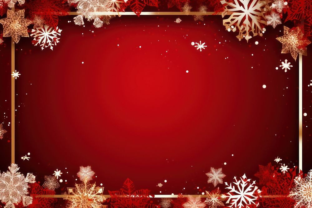 Merry christmas backgrounds snow red. AI generated Image by rawpixel.