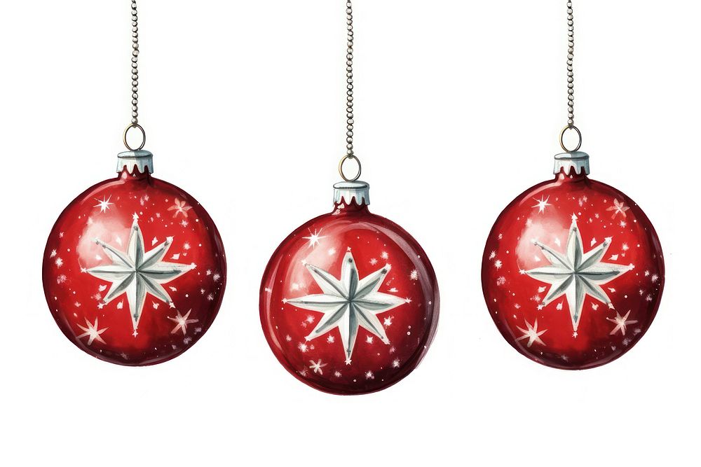 Christmas ball decoratoin hanging jewelry white background. AI generated Image by rawpixel.