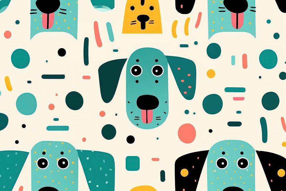 Dog pattern representation backgrounds. AI generated Image by rawpixel.