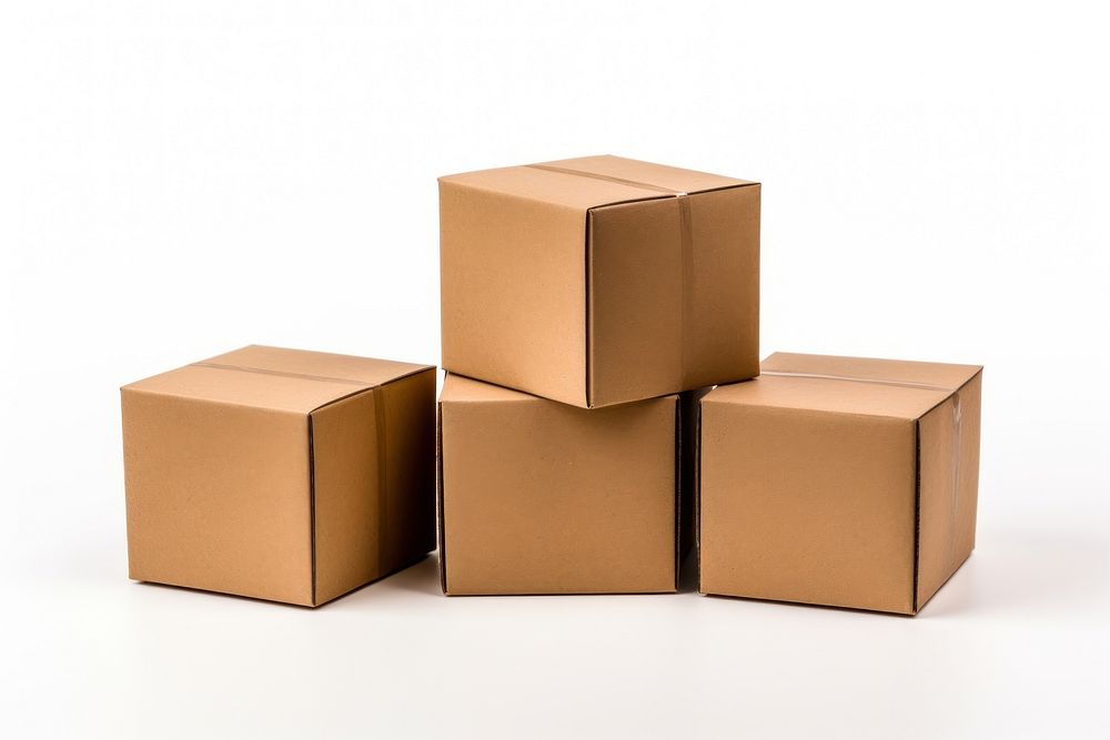 Cardboard boxs carton white background delivering. AI generated Image by rawpixel.