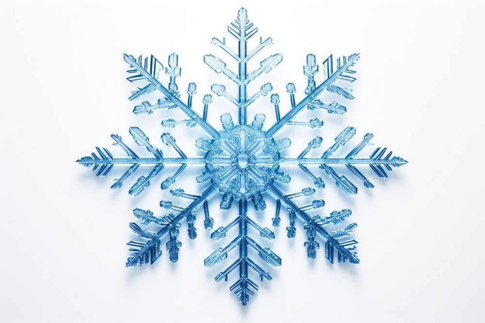 Snowflakes christmas white blue. AI generated Image by rawpixel.