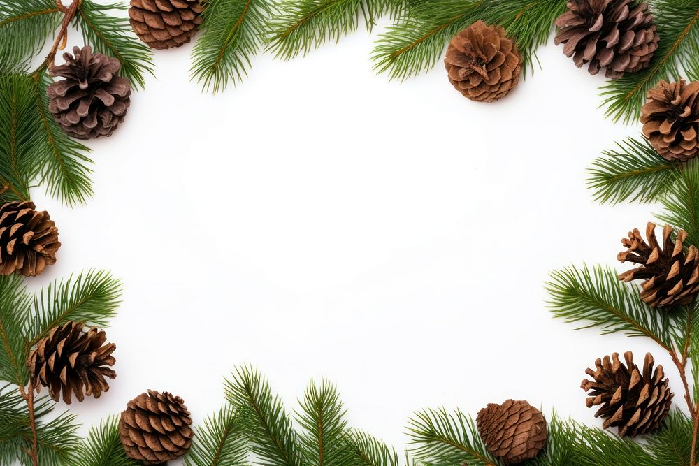 Christmas frame backgrounds spruce plant. AI generated Image by rawpixel.