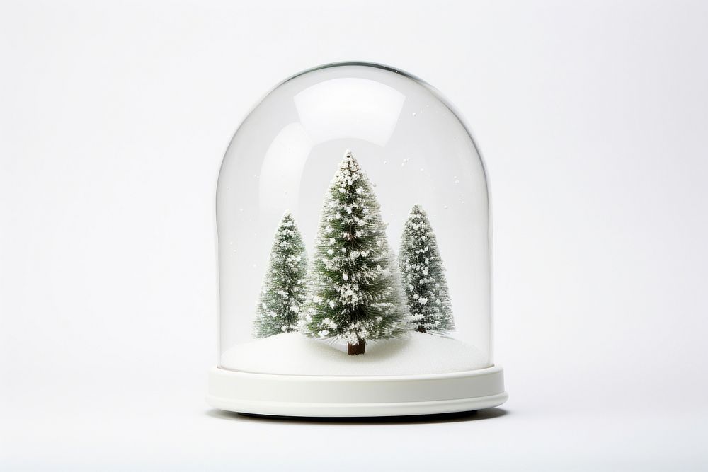 Christmas glass dome christmas plant white. AI generated Image by rawpixel.