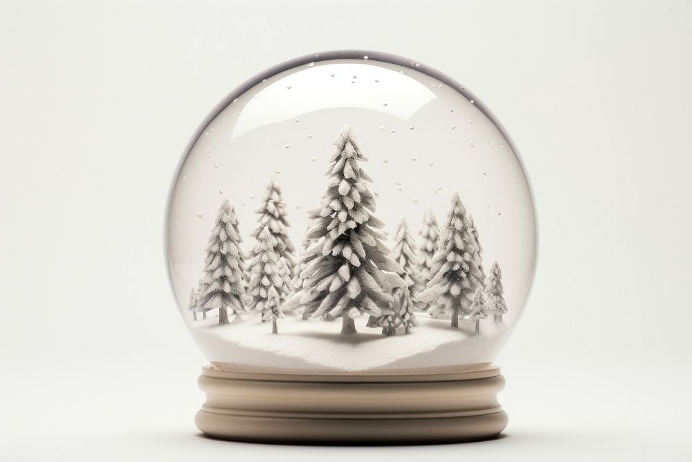 Christmas glass dome christmas plant tree. AI generated Image by rawpixel.
