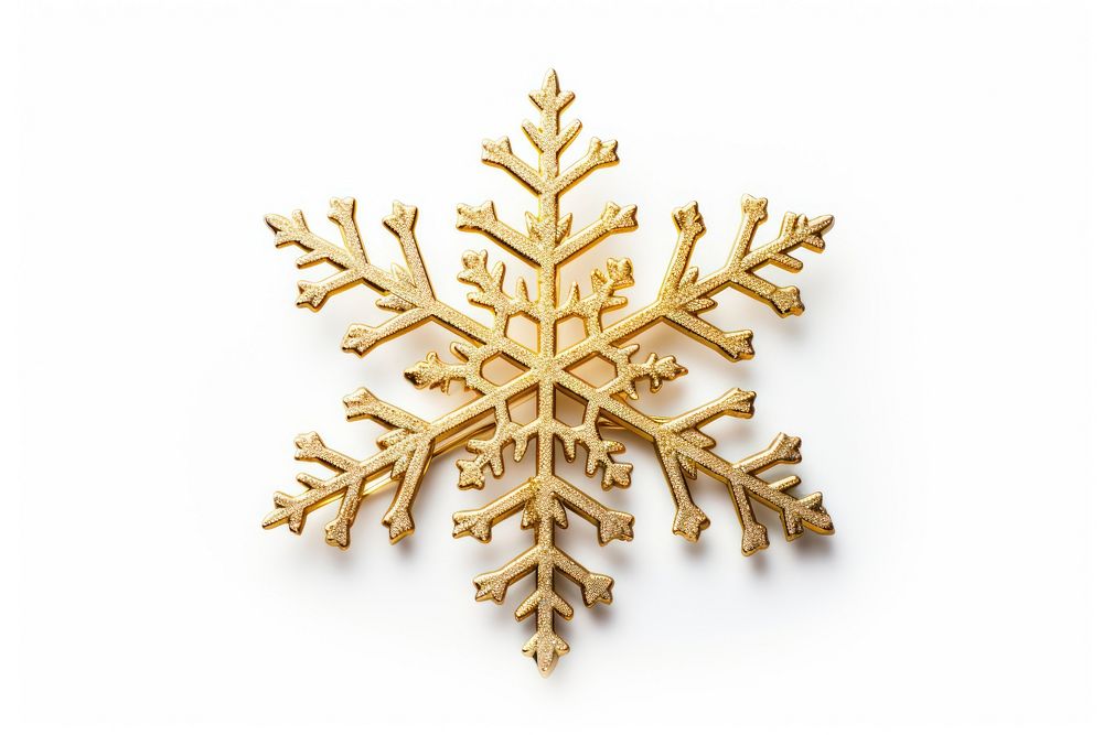Christmas gold snowflakes white white background celebration. AI generated Image by rawpixel.