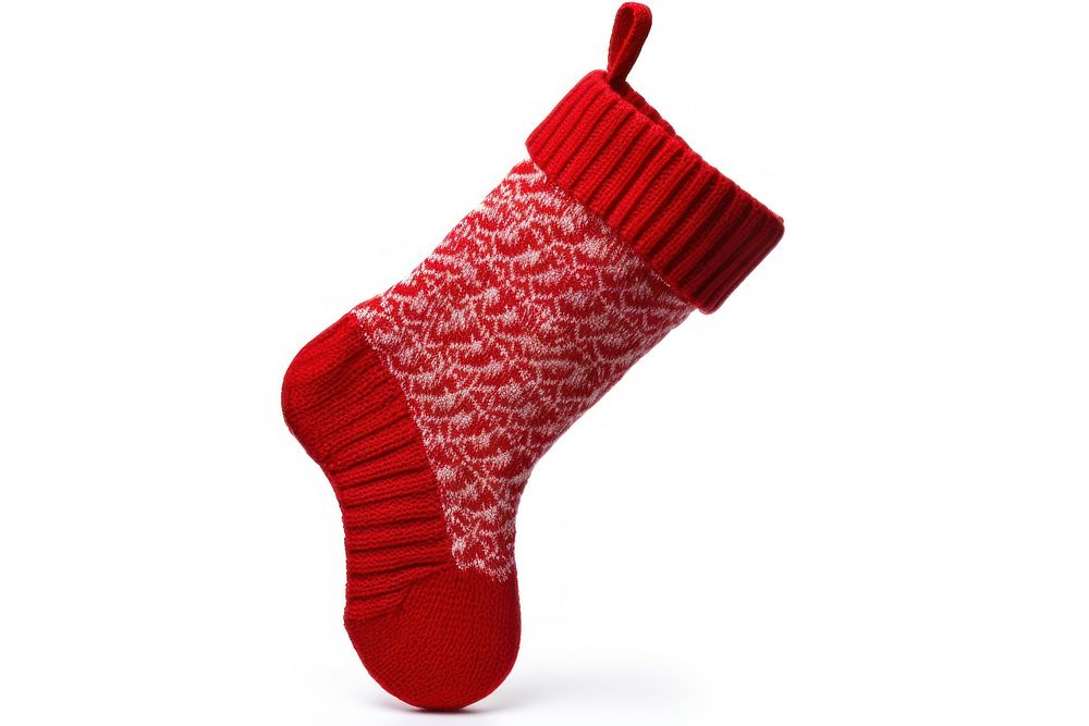 Sock hanging christmas white background clothing. AI generated Image by rawpixel.
