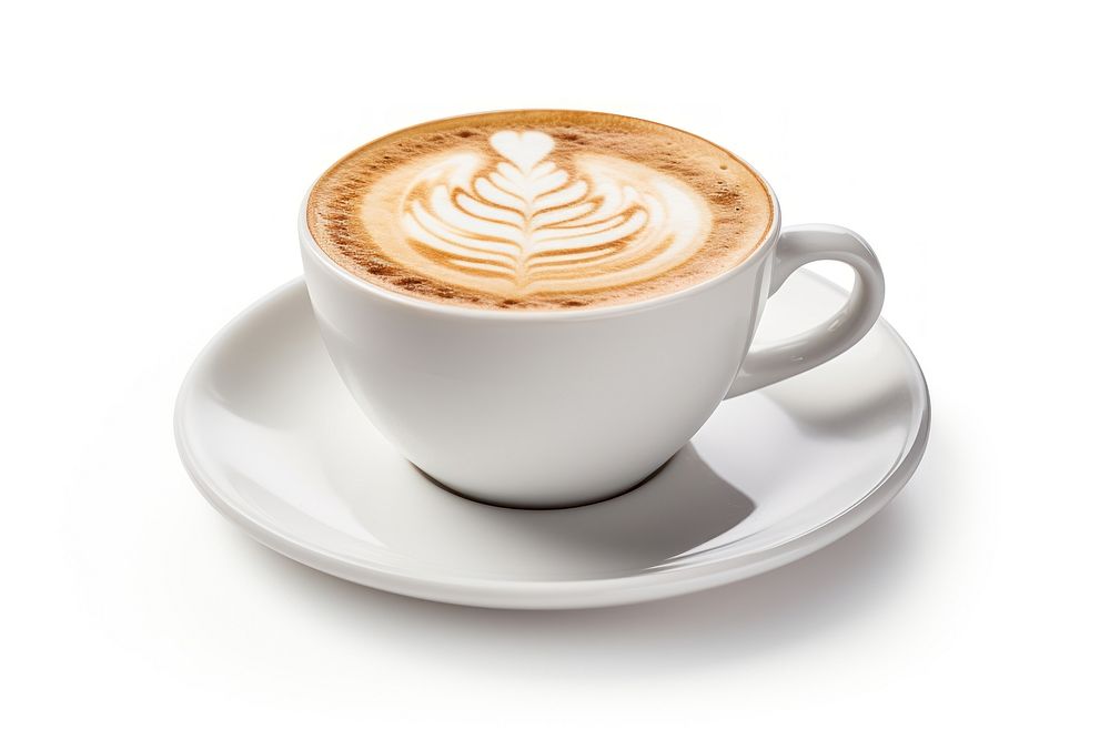 Cup cappuccino coffee saucer. AI generated Image by rawpixel.