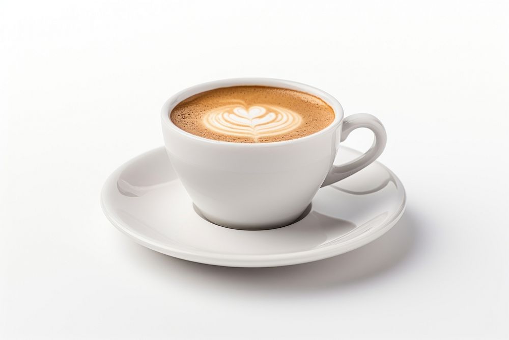 Coffee cup saucer latte. AI generated Image by rawpixel.