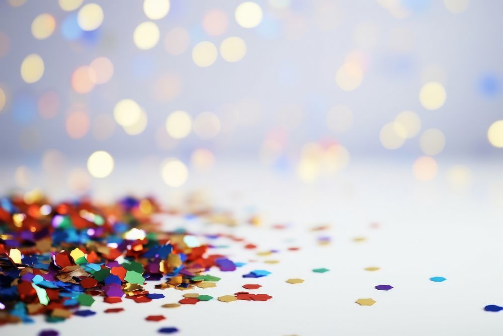 New year confetti backgrounds illuminated. AI generated Image by rawpixel.