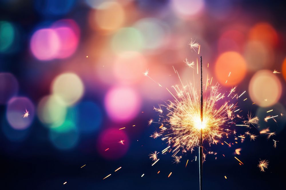 Sparklers new year backgrounds fireworks. AI generated Image by rawpixel.