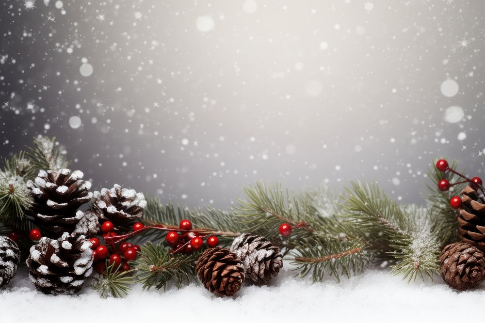Snow fir christmas outdoors. AI generated Image by rawpixel.