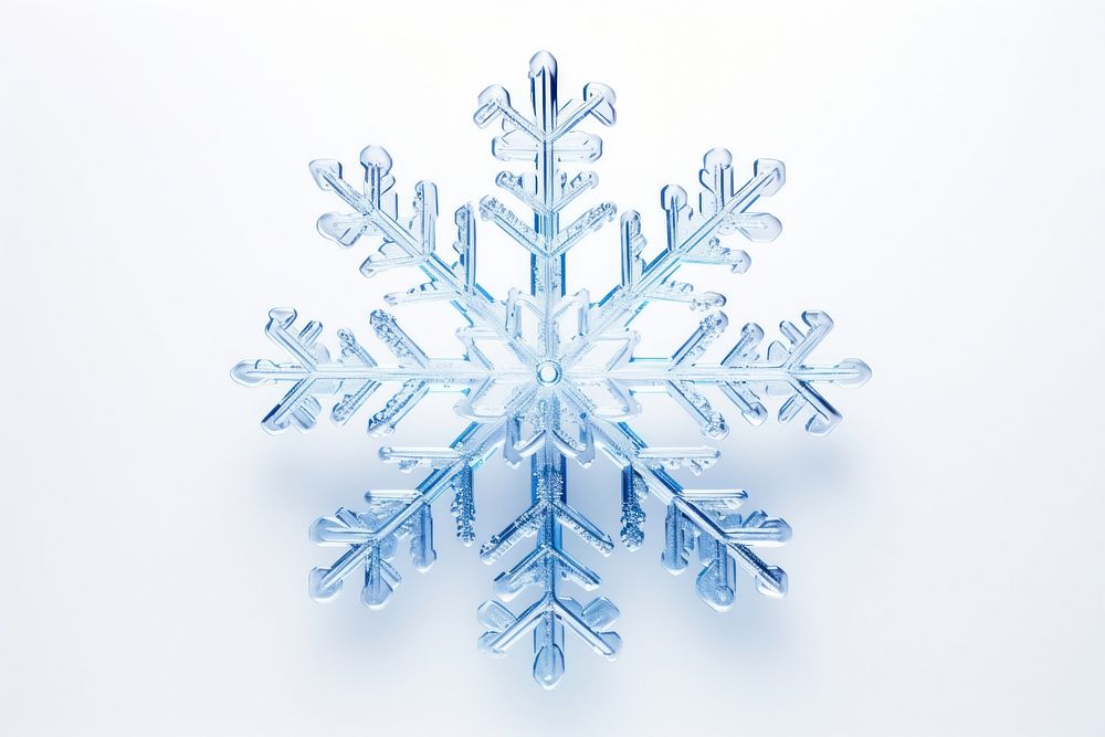 Snowflake white blue white background. AI generated Image by rawpixel.