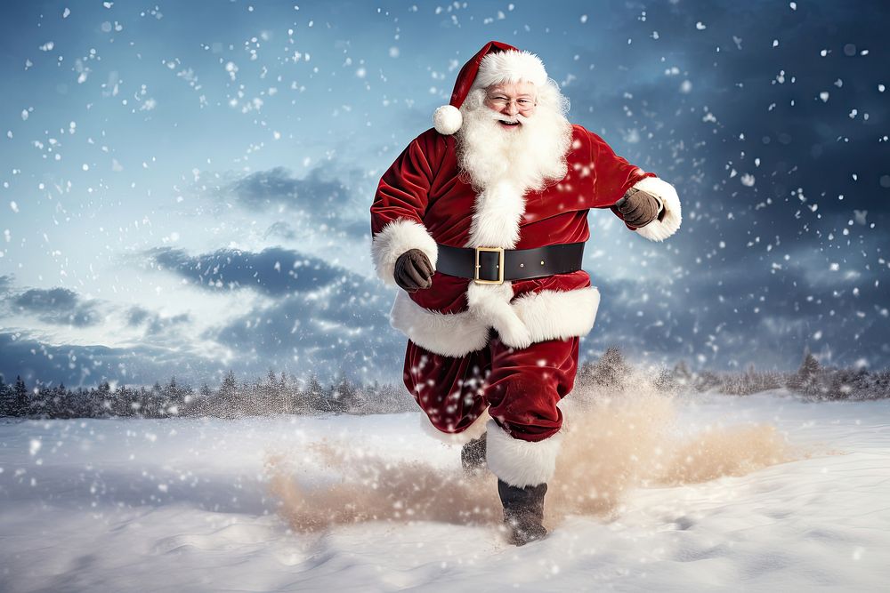 Santa Claus christmas snow santa claus. AI generated Image by rawpixel.